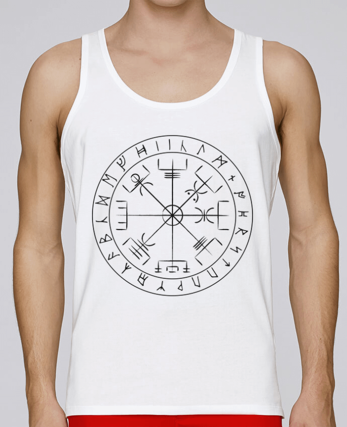 Débardeur homme Vegvisir symbole viking par KronoArt 100% coton bio