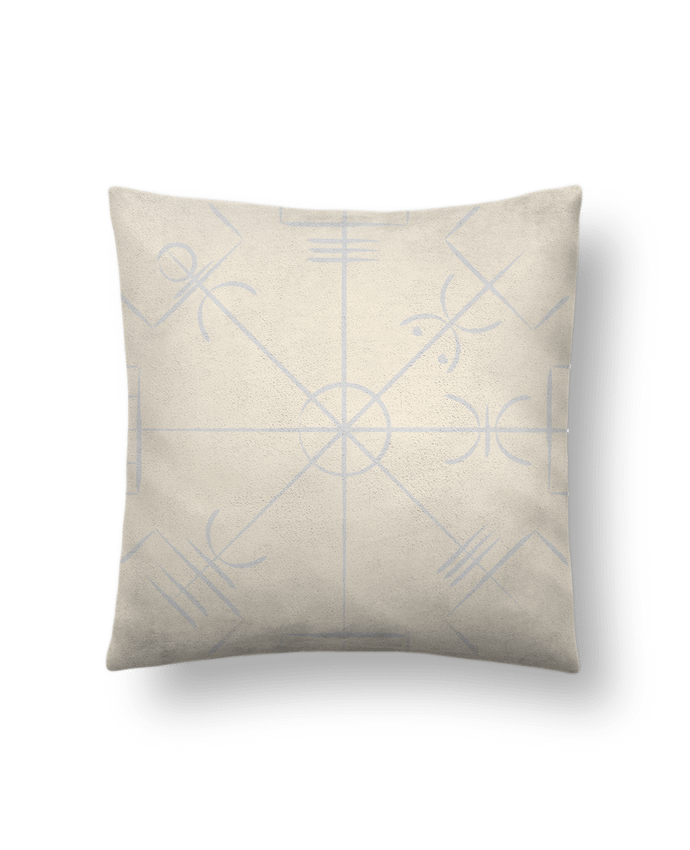 Coussin suédine Vegvisir symbole viking par KronoArt