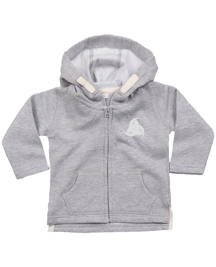 Sweat à capuche bébé zippé Corne d'odin symbole viking par KronoArt