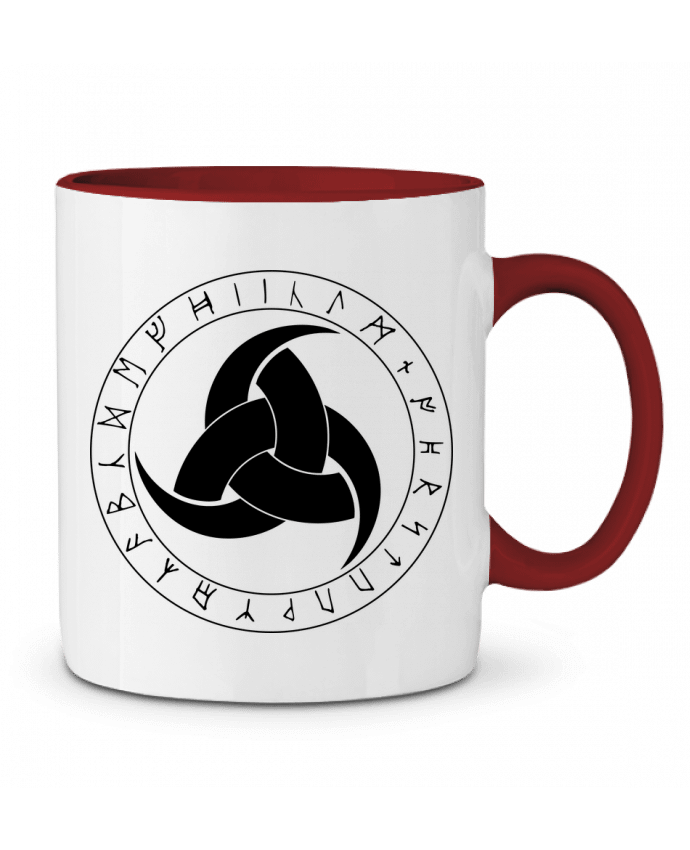 Mug bicolore Corne d'odin symbole viking KronoArt