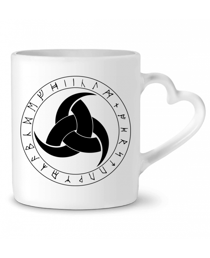 Mug coeur Corne d'odin symbole viking par KronoArt