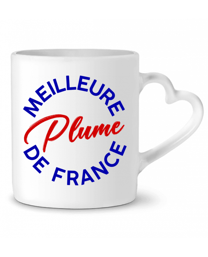 Mug coeur Meilleure plume de France par OriflammeDesign