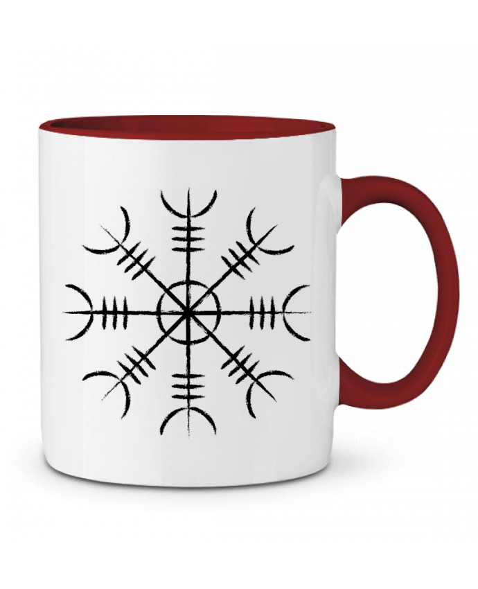 Mug bicolore Heaume de awe symbole viking KronoArt