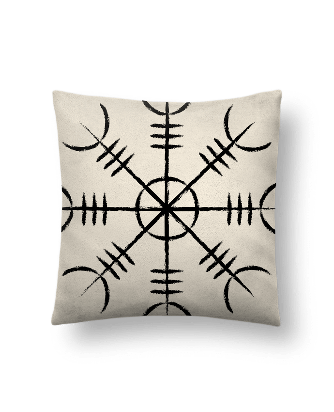Coussin suédine Heaume de awe symbole viking par KronoArt