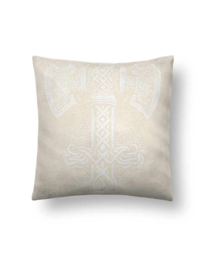 Coussin suédine Mjöllnir symbole viking par KronoArt