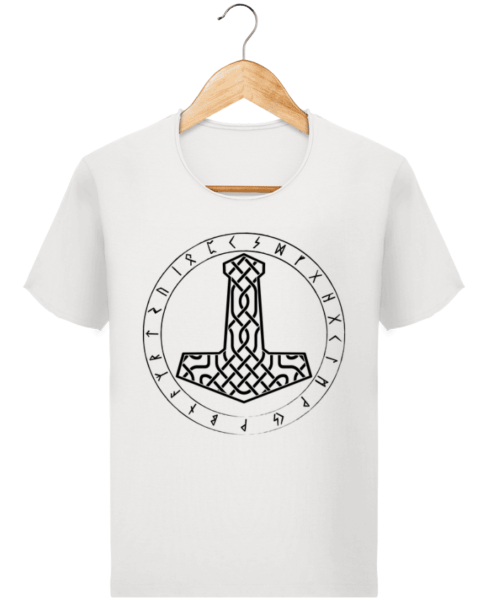  T-shirt Homme vintage Mjöllnir symbole viking par KronoArt