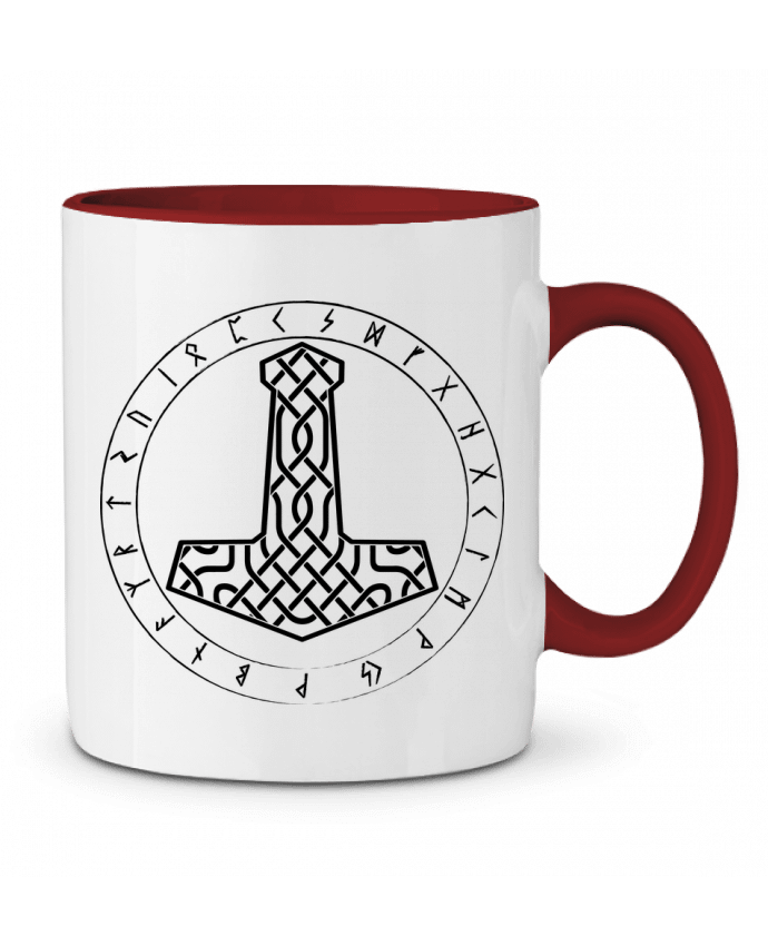 Mug bicolore Mjöllnir symbole viking KronoArt