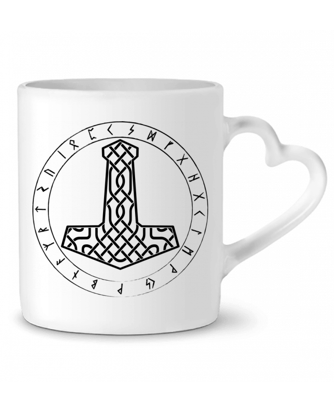 Mug coeur Mjöllnir symbole viking par KronoArt