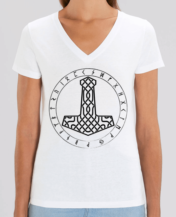 Tee-shirt femme Mjöllnir symbole viking Par  KronoArt