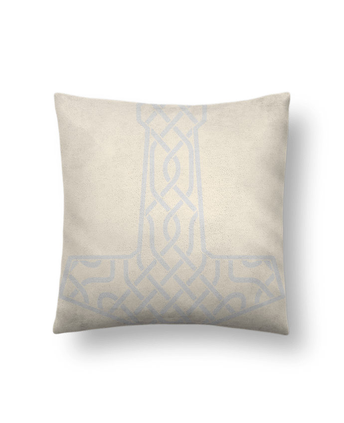 Coussin suédine Mjöllnir symbole viking par KronoArt