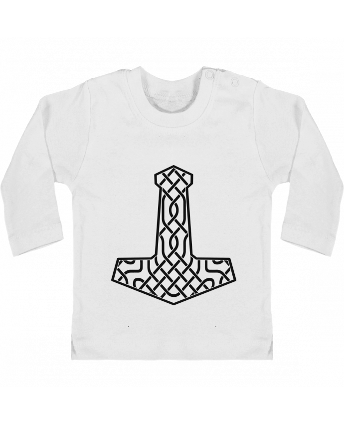 T-shirt bébé Mjöllnir symbole viking manches longues du designer KronoArt