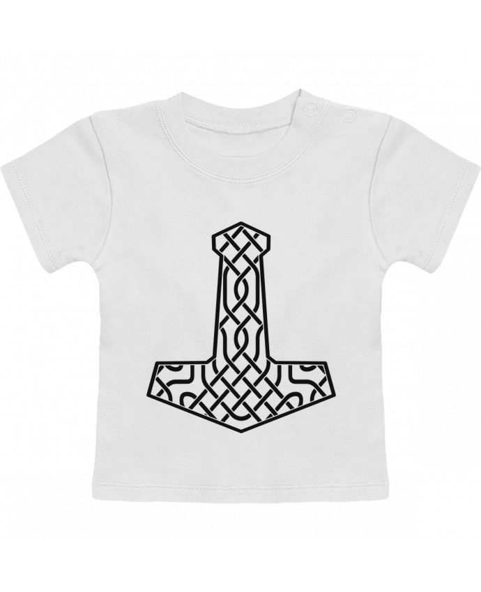 T-shirt bébé Mjöllnir symbole viking manches courtes du designer KronoArt