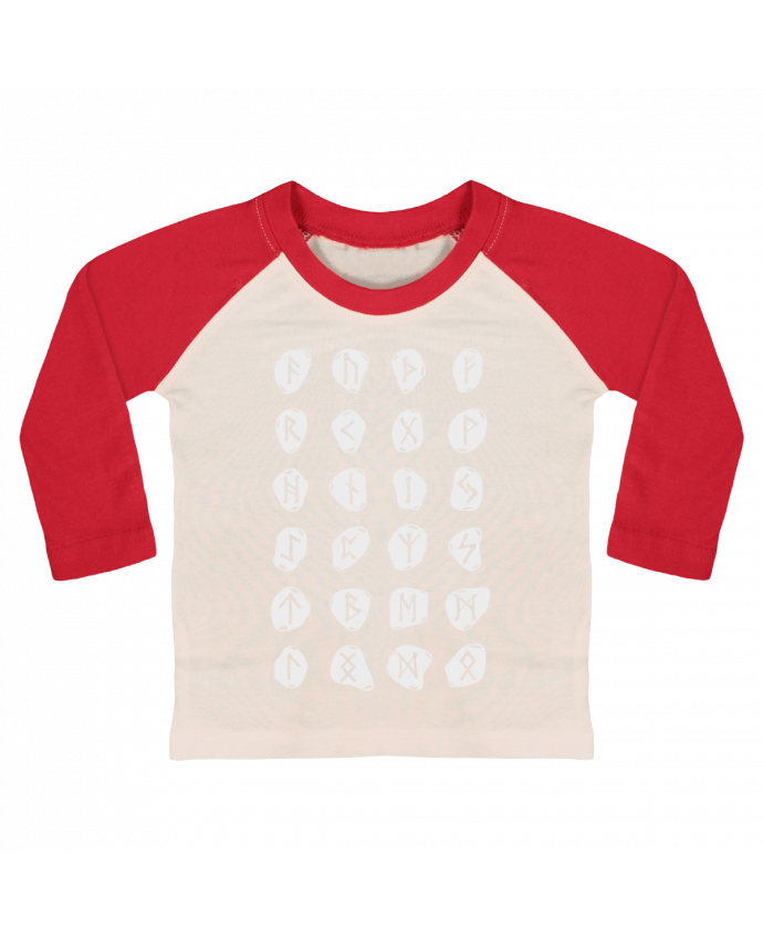 Tee-shirt Bébé Baseball ML Runes symbole viking par KronoArt