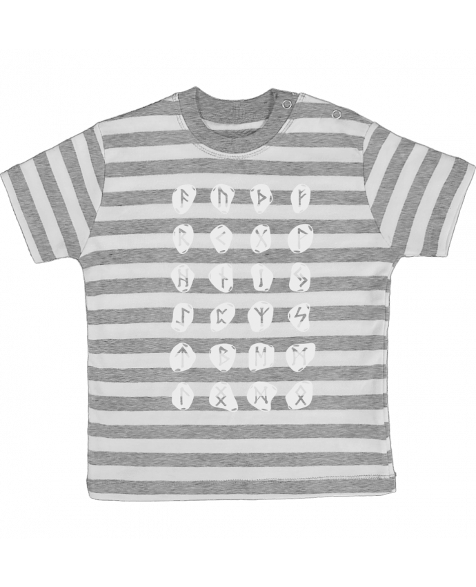 Tee-shirt bébé à rayures Runes symbole viking par KronoArt