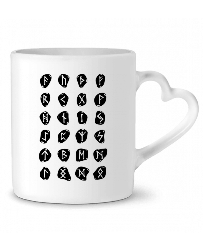 Mug coeur Runes symbole viking par KronoArt