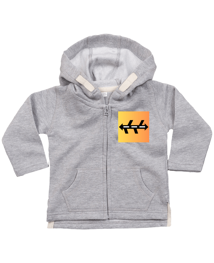 Sweat à capuche bébé zippé Road par MatDesign