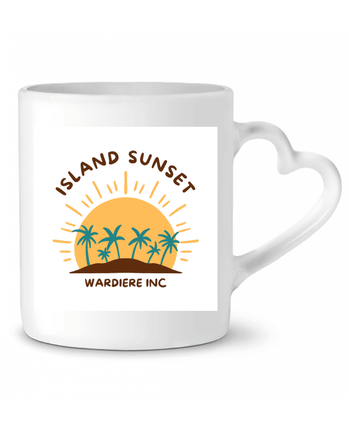 Mug coeur Islande sunset par Tomreiden