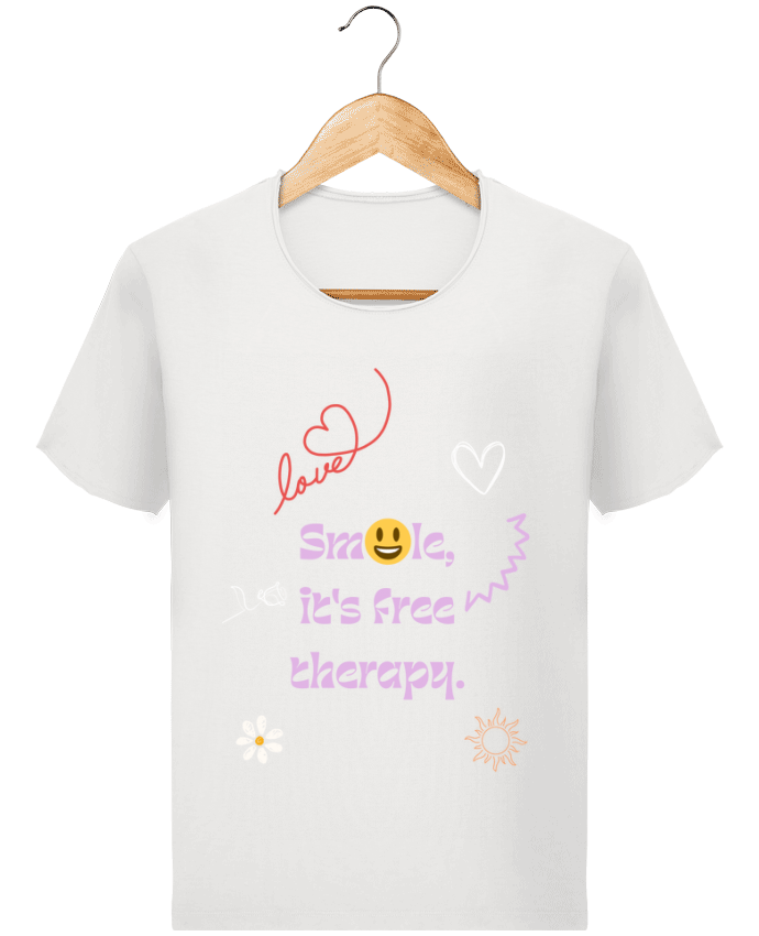  T-shirt Homme vintage smile it's free therapy par Designfun