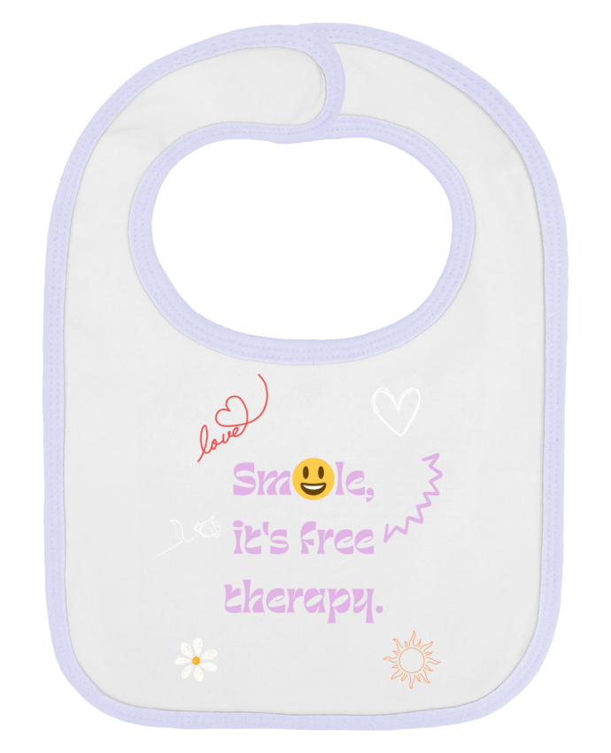 Bavoir bébé uni smile it's free therapy par Designfun