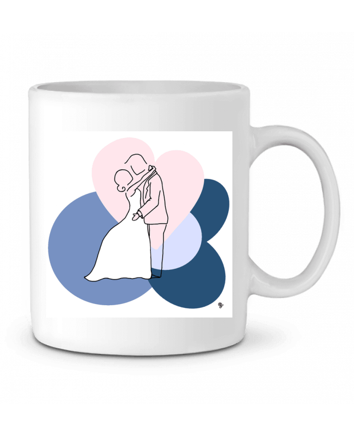 Mug  Mariés - Bleu de Chine - 3500 par Eledansaboutique