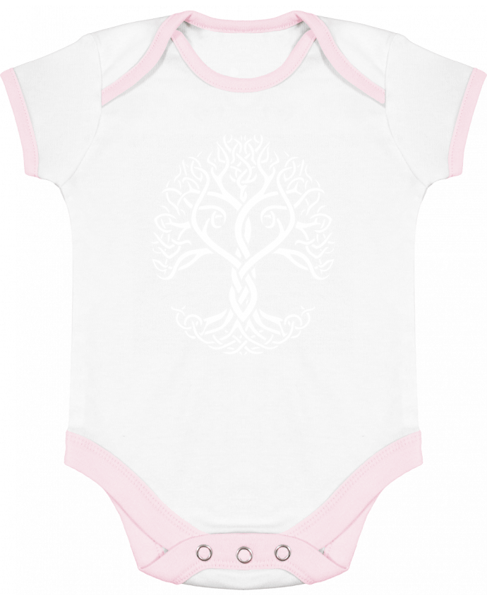 Body bébé manches contrastées Yggdrasil arbre de vie par KronoArt