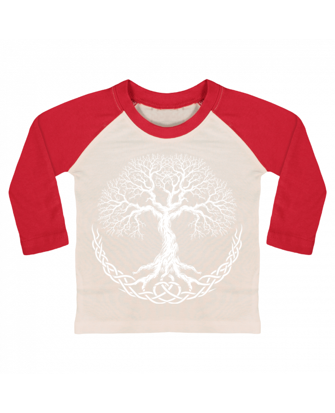 Tee-shirt Bébé Baseball ML Yggdrasil arbre de vie par KronoArt