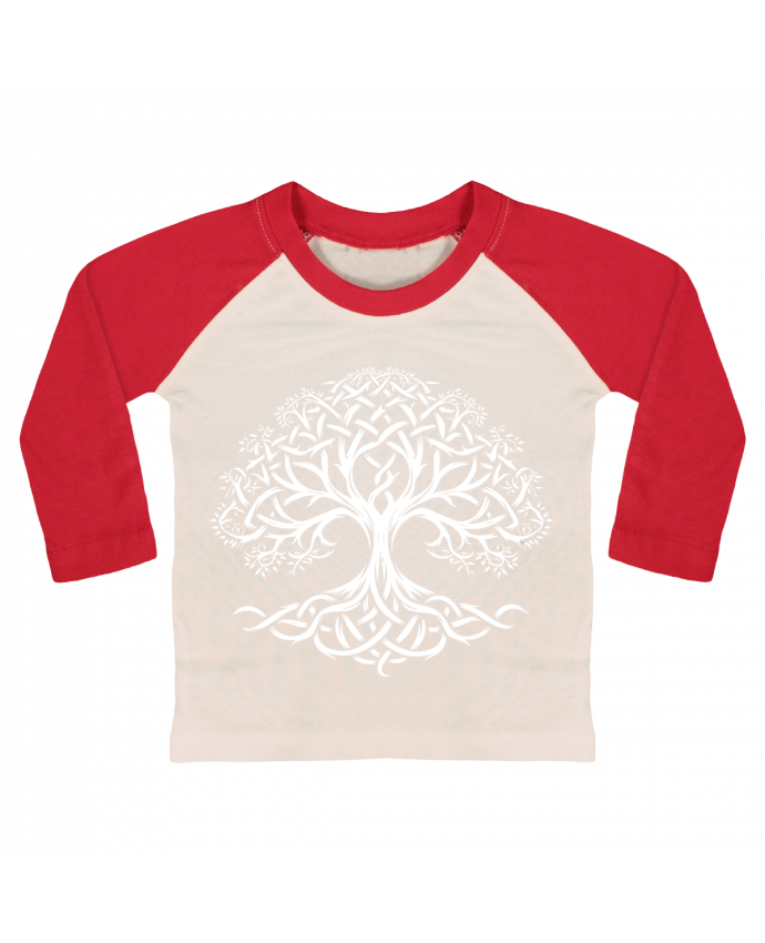 Tee-shirt Bébé Baseball ML Yggdrasil arbre de vie par KronoArt