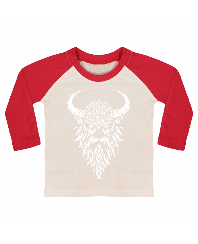 Tee-shirt Bébé Baseball ML Viking warrior head par KronoArt