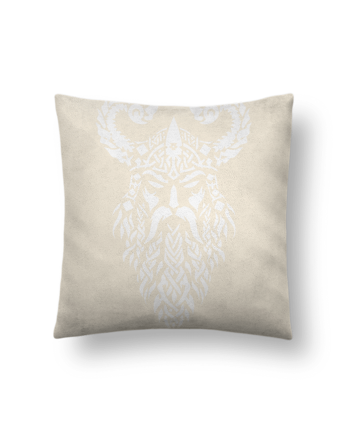 Coussin suédine Viking warrior head par KronoArt