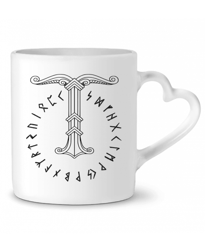 Mug coeur Irminsul symbole viking par KronoArt