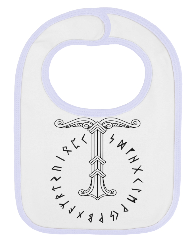 Bavoir bébé uni Irminsul symbole viking par KronoArt