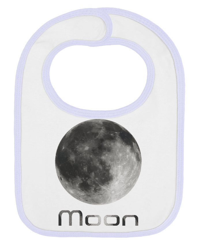 Bavoir bébé uni Lune par KronoArt