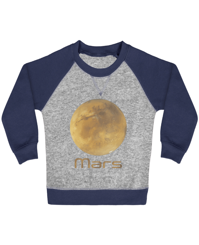 Sweat bébé manches contrastée Mars par KronoArt