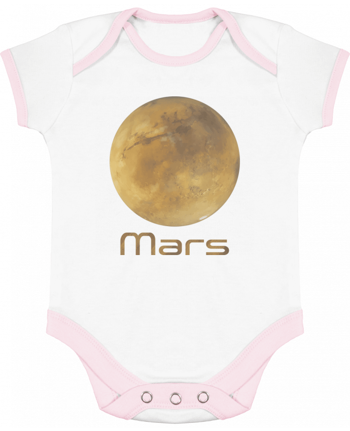 Body bébé manches contrastées Mars par KronoArt