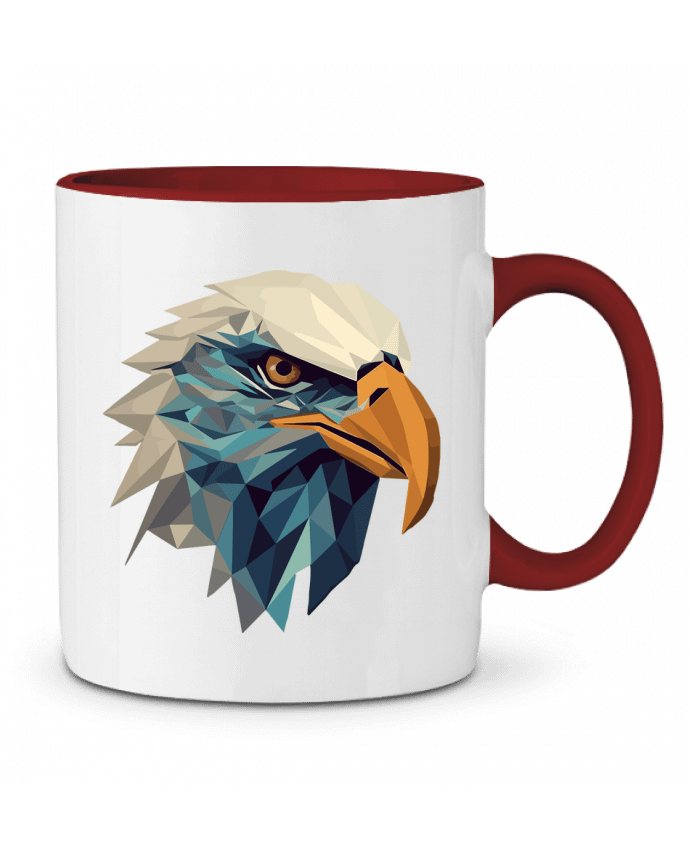 Mug bicolore Aigle stylisé, géométrique KronoArt