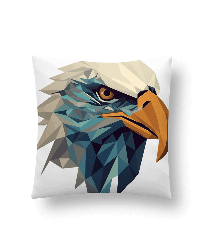 Coussin Aigle stylisé, géométrique par KronoArt