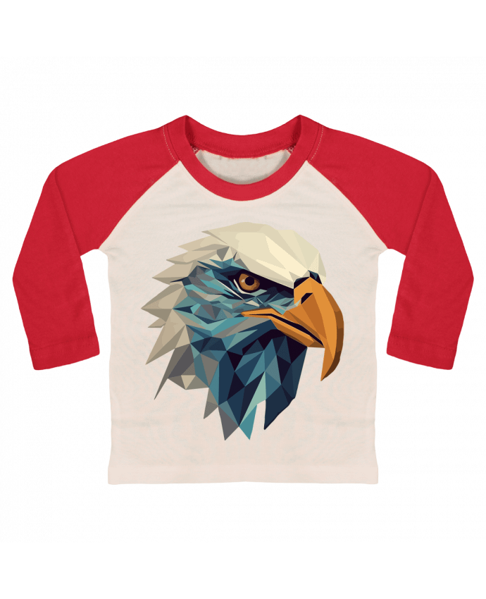 Tee-shirt Bébé Baseball ML Aigle stylisé, géométrique par KronoArt