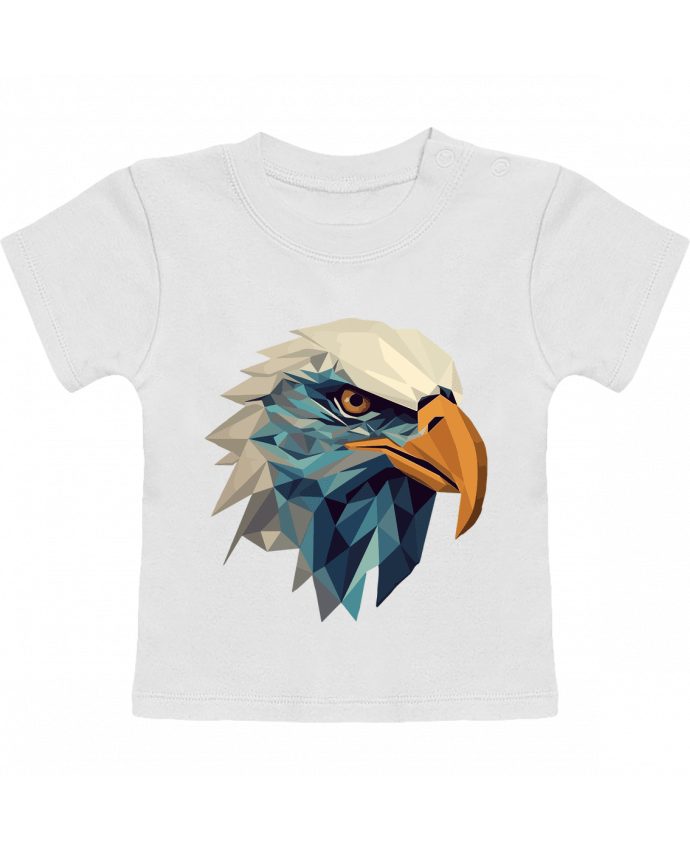 T-shirt bébé Aigle stylisé, géométrique manches courtes du designer KronoArt