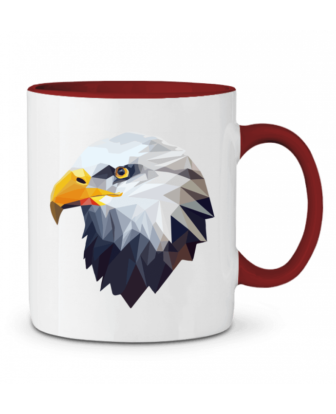 Mug bicolore Aigle stylisé, géométrique KronoArt