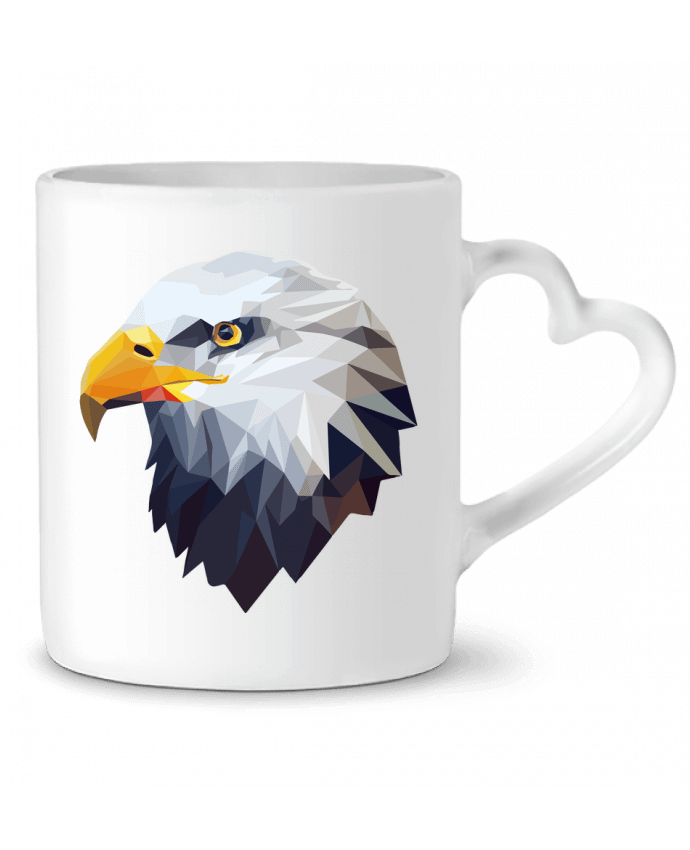 Mug coeur Aigle stylisé, géométrique par KronoArt