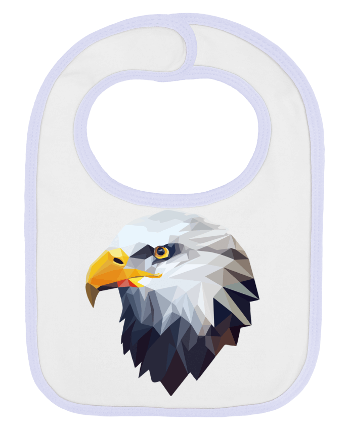 Bavoir bébé uni Aigle stylisé, géométrique par KronoArt