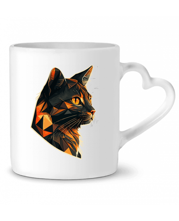 Mug coeur Illustration de Chat stylisé par KronoArt