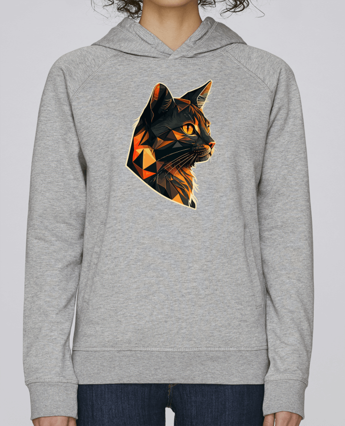 Sweat capuche femme Illustration de Chat stylisé par KronoArt