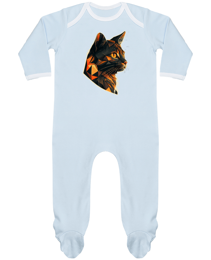 Body Pyjama Bébé Illustration de Chat stylisé par KronoArt