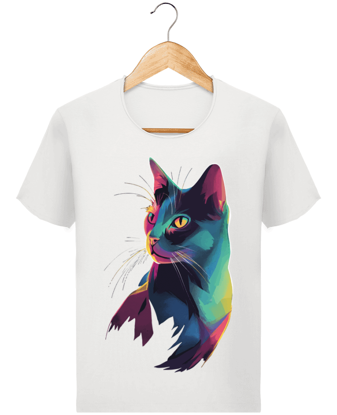  T-shirt Homme vintage Illustration de Chat stylisé par KronoArt