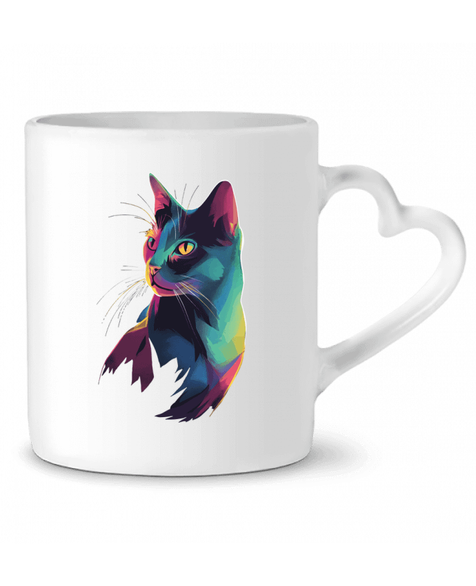 Mug coeur Illustration de Chat stylisé par KronoArt