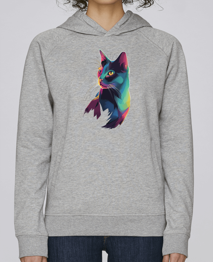 Sweat capuche femme Illustration de Chat stylisé par KronoArt