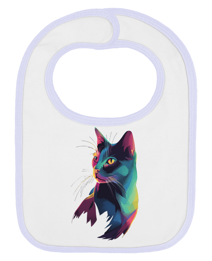 Bavoir bébé uni Illustration de Chat stylisé par KronoArt