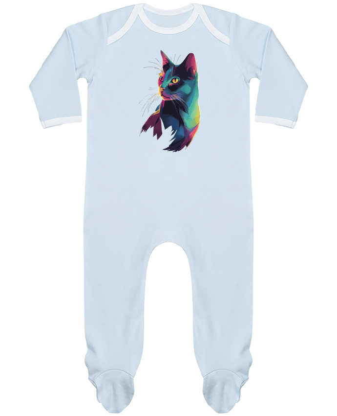 Body Pyjama Bébé Illustration de Chat stylisé par KronoArt