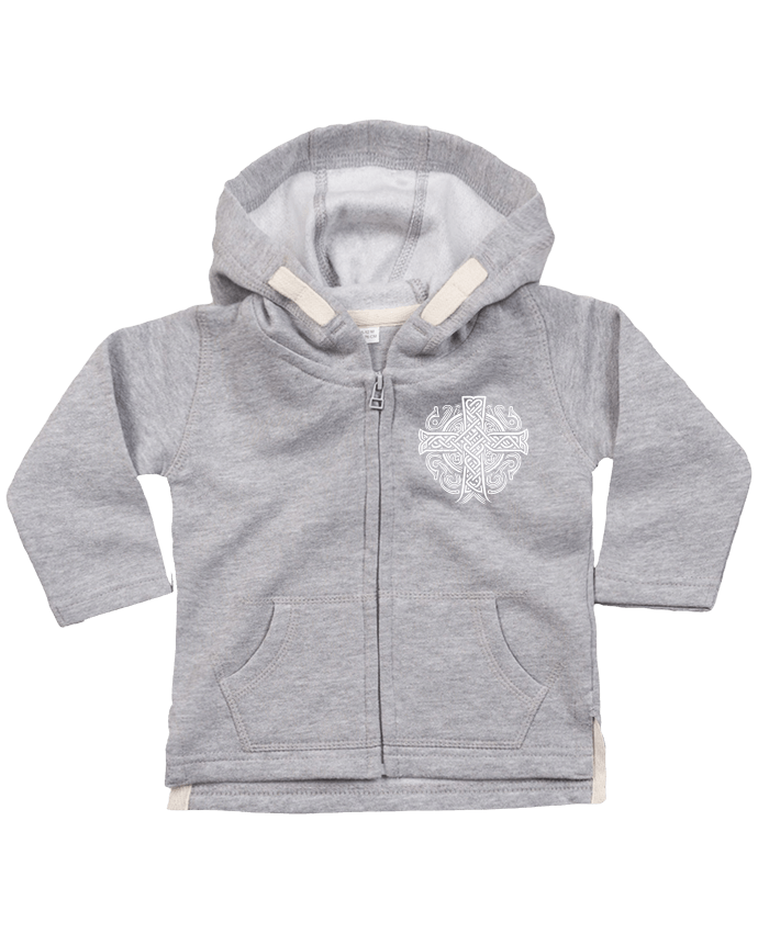 Sweat à capuche bébé zippé Croix Celtique par KronoArt